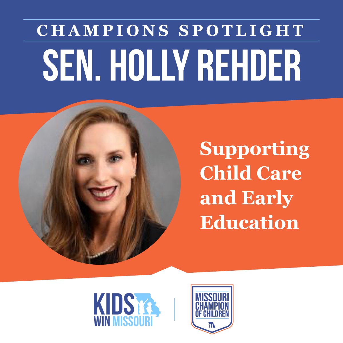 Champion Spotlight - Senator @hrehder has worked hard this session to ensure more working families can access child care and early education in every community. Thank you! #moleg #kidswin #MOChildChampion