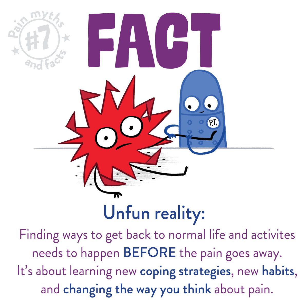 It makes sense to want to not do much of anything when things hurt, but it that is often a major barrier to feeling better. The path forward is learning new coping strategies, slowly building up activity, and changing the way we think about pain. #PainManagement #ChronicPain