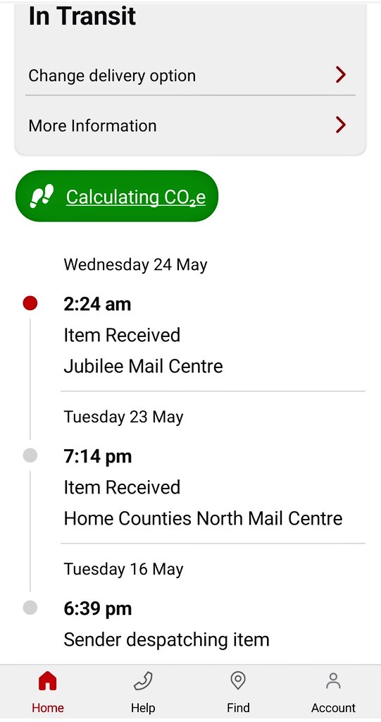 Firesnapper999's tweet image. Stay in all day waiting for a Royal Mail 24hr tracked delivery. Only to find it's still sat in Feltham. #NotTheFirstTime 🙄