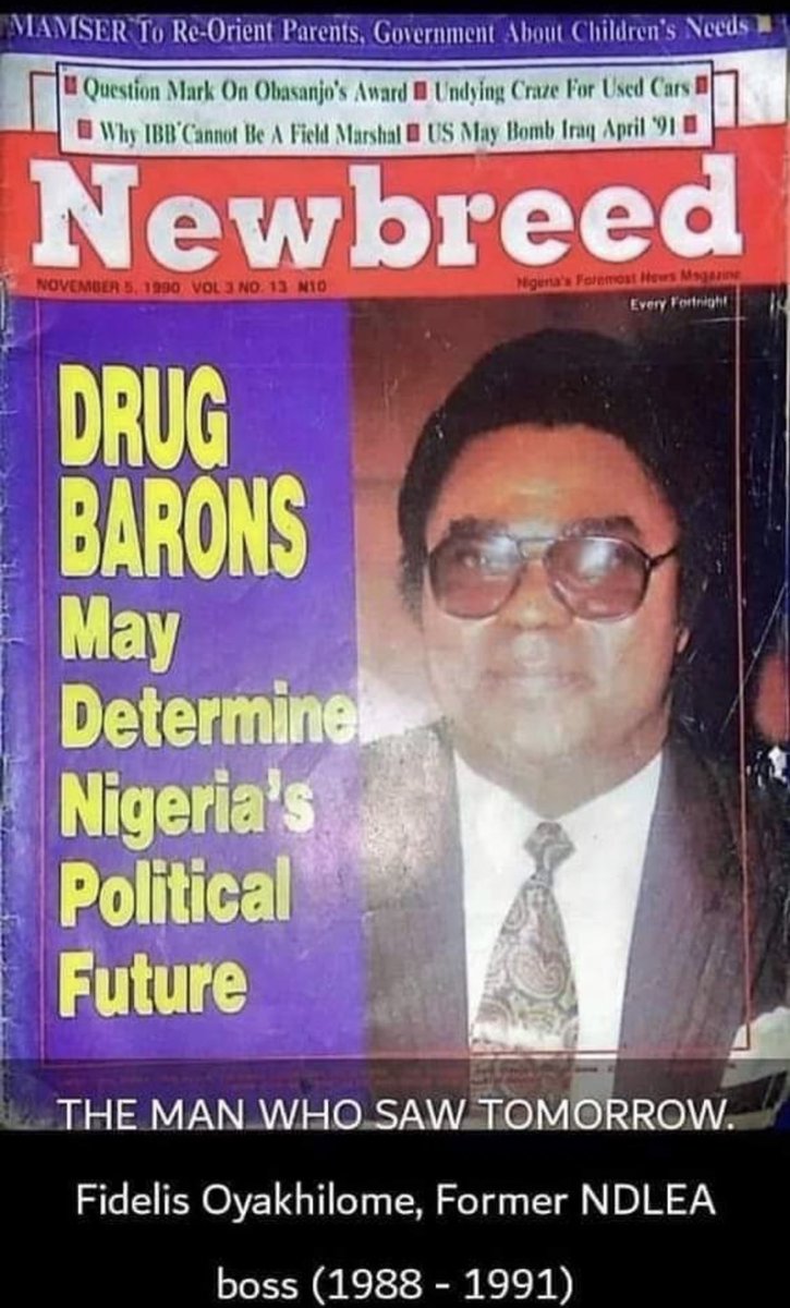 This man saw the future indeed. This was published on Nov. 5, 1990. Over 30yrs ago.

There are prophesies that shouldn't be allowed to happen.

I can't recognise any drug trafficker as a president.

David Hundeyin• Abike• MC Oluomo• Rufai• Toto• Federal Executive Council