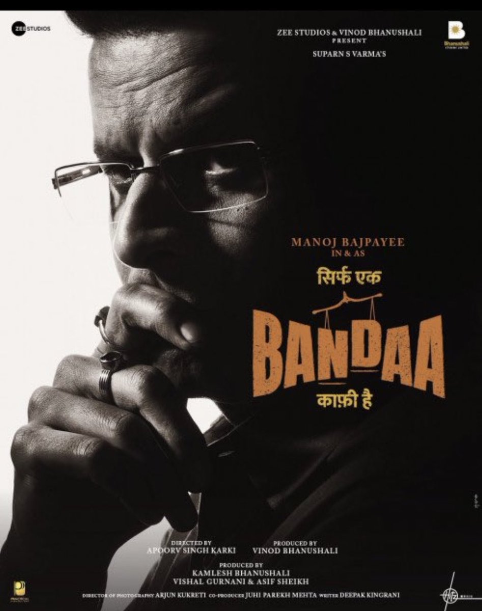 Watched #Bandaa ….no words …what a performance by my favourite @BajpayeeManoj sir ..mind is blown ..👍👍..A big shout out to @apoorvkarki88 @Suparn @sharmamatvipin ..Too good .Must watch ..#Banda OnZEE5