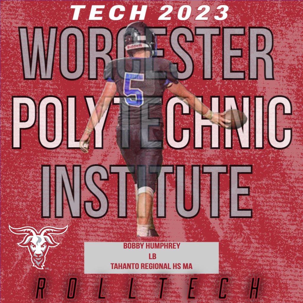 Welcome to the WPI Football Family!

🧱Bobby Humphrey
🏈 Linebacker
📍Tahanto Regional HS 

#Rolltech #brickbybrick #tech2023 

@BobbyHumphrey26
<a href="/WyattH2023/">Wyatt Hazen</a>
<a href="/CoachRobFB/">Chris Robertson</a>
<a href="/CoachHolmes2/">Coach Holmes</a>
<a href="/coachgeenty/">Turner Geenty</a>
@CoachCaseyWPI
<a href="/CoachMKellyWPI/">Coach Kelly</a>
<a href="/CoachDrewLuongo/">Drew Luongo</a>