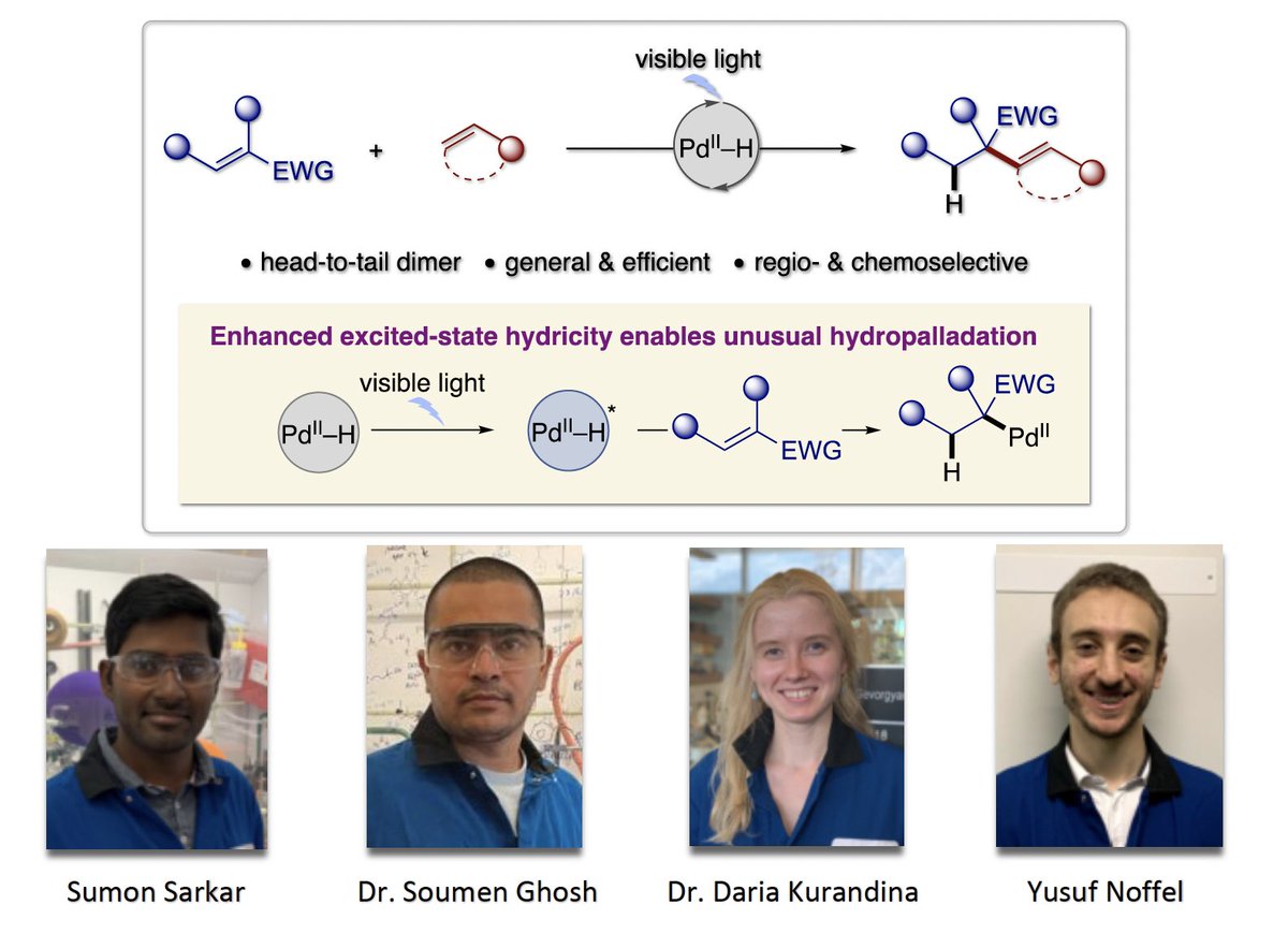 Gevorgyan Lab (@gevorgyanlab) on Twitter photo We are excited to share our discovery on Enhanced Excited-State Hydricity of Pd−H that Allows us for Unusual Head-to-Tail Hydroalkenylation of Alkenes; now out in
<a href="/J_A_C_S/">J. Am. Chem. Soc.</a> Congrats <a href="/Sumonsarkar23/">Sumon Sarkar</a>, <a href="/soumen18ghosh/">Soumen Ghosh</a>, Dasha, and Yusuf on putting it all together.
<a href="/elfsuf/">Yusuf</a> We are excited to share our discovery on Enhanced Excited-State Hydricity of Pd−H that Allows us for Unusual Head-to-Tail Hydroalkenylation of Alkenes; now out in
<a href="/J_A_C_S/">J. Am. Chem. Soc.</a> Congrats <a href="/Sumonsarkar23/">Sumon Sarkar</a>, <a href="/soumen18ghosh/">Soumen Ghosh</a>, Dasha, and Yusuf on putting it all together.
<a href="/elfsuf/">Yusuf</a>