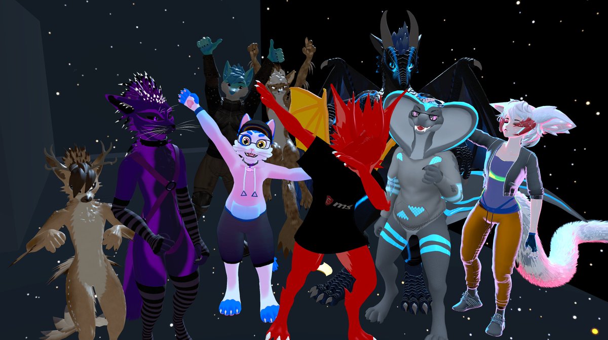 in Lucky's bid to be COOL and RELATABLE on <a href="/VRChat/">VRChat</a>... Lucky also met some really cool folks! The entire meetup was a great time and I hope we can do one of these again! ♥🖤💛
