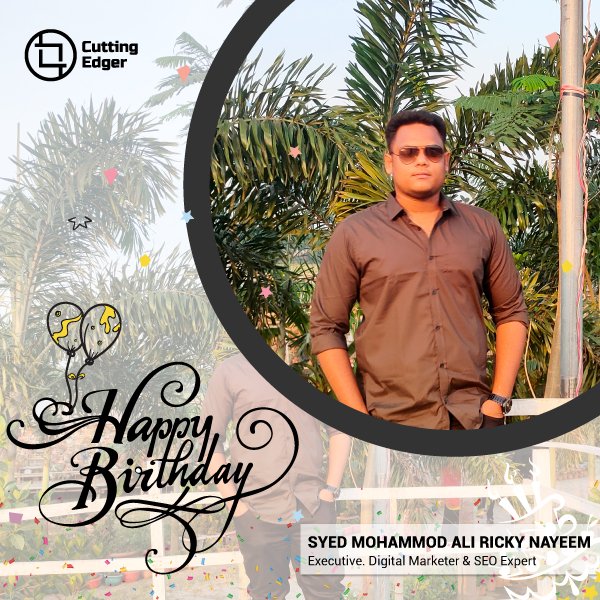 cutting_edger's tweet photo. We hope that you have great year and accomplish all the fabulous goal you have set. Great to have you as team member &amp; part of Cutting Edger Family.

Happy Birthday to You @RickyNayeem

#happybirthday #birthdaywishes #postproduction #postproductionstudio #CuttingEdger https://t.co/rkjavn58Ex
