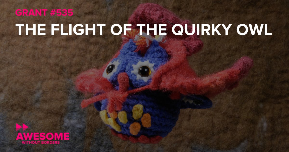 Thrilled to share that <a href="/AF_WB/">Awesome w/o Borders</a> has selected my project as their newest #AWBgrantee! Learn more about the Awesome Without Borders grant and my project here:
awesomewithoutborders.org/535

#movie #art #owls