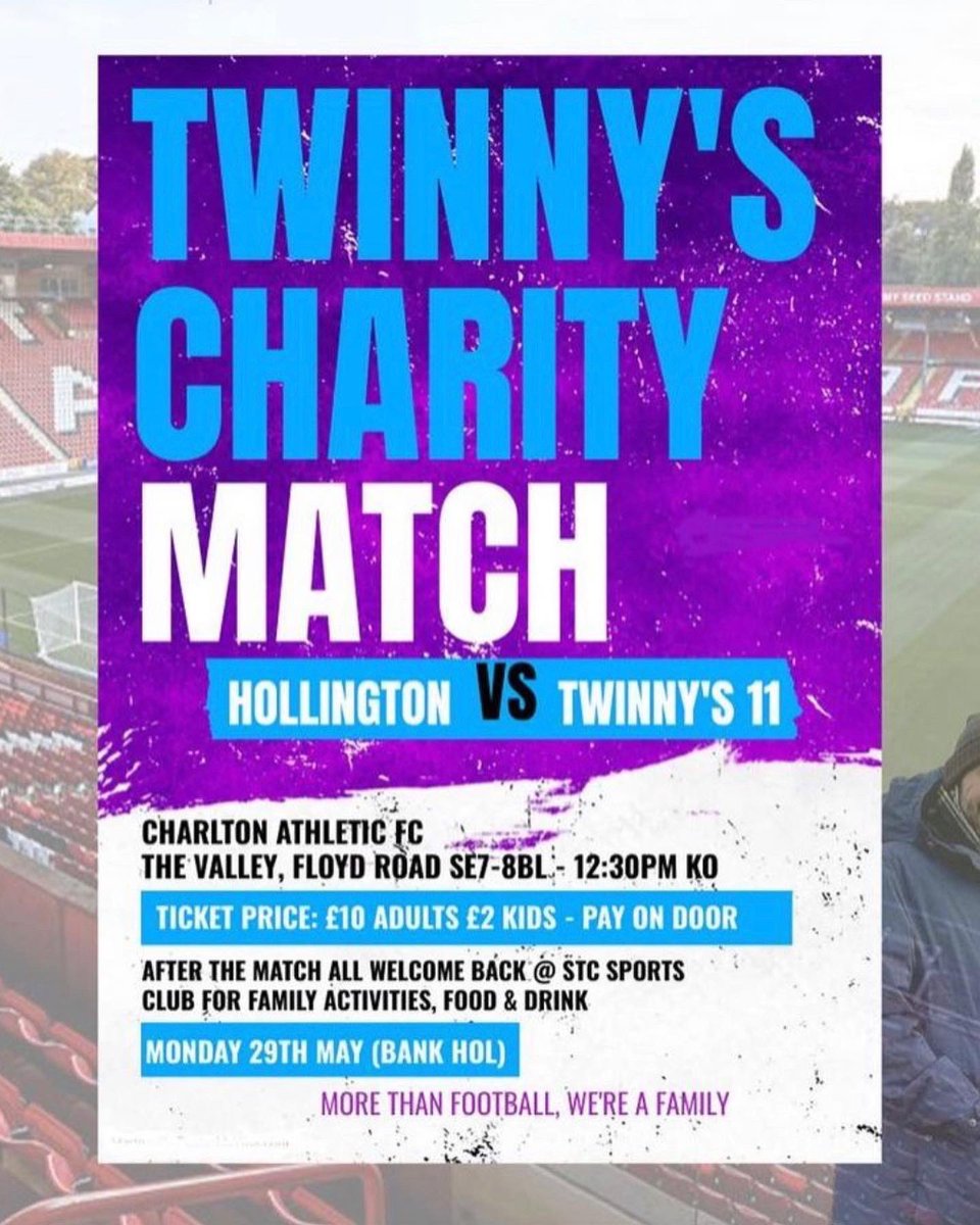 This Monday. Me &amp; <a href="/CaelanEdie/">Caelan Edie</a> playing ball here <a href="/CAFCofficial/">Charlton Athletic FC</a> . Come &amp; watch!!!! ⚽️⚽️⚽️