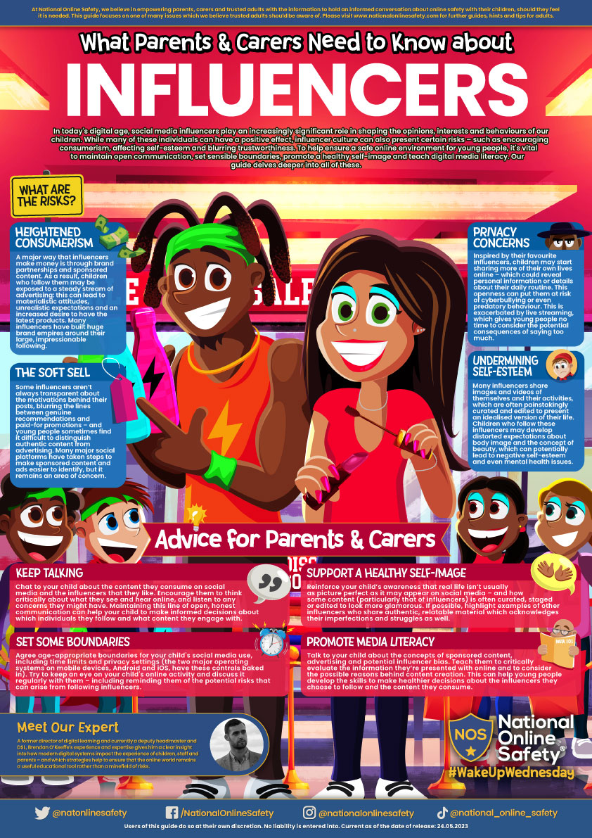 #WakeUpWednesday Looking at #onlinesafety for your young people and the influence of the influencer