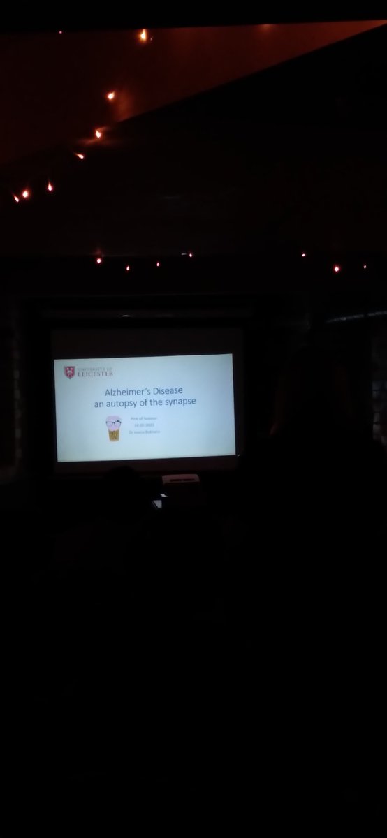 Ioana Butnaru <a href="/AndHaze/">Ioana Butnaru</a> talking about #AlzheimersDisease effects and future research trends #Pint23 #Leicester with <a href="/Marta_Mang/">Marta.</a> @CarenFrosch <a href="/biancasemczuk/">Bianca Eugenia</a>