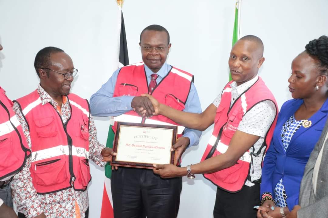 H.E <a href="/HonOtuoma/">H.E Dr Paul Otuoma</a> INSTALLED AS <a href="/KenyaRedCross/">Kenya Red Cross</a> PATRON IN BUSIA

<a href="/040County/">County Government of Busia 040</a> Governor Paul Nyongesa Otuoma has called upon the  National government to fast track the National Disaster Management Bill.