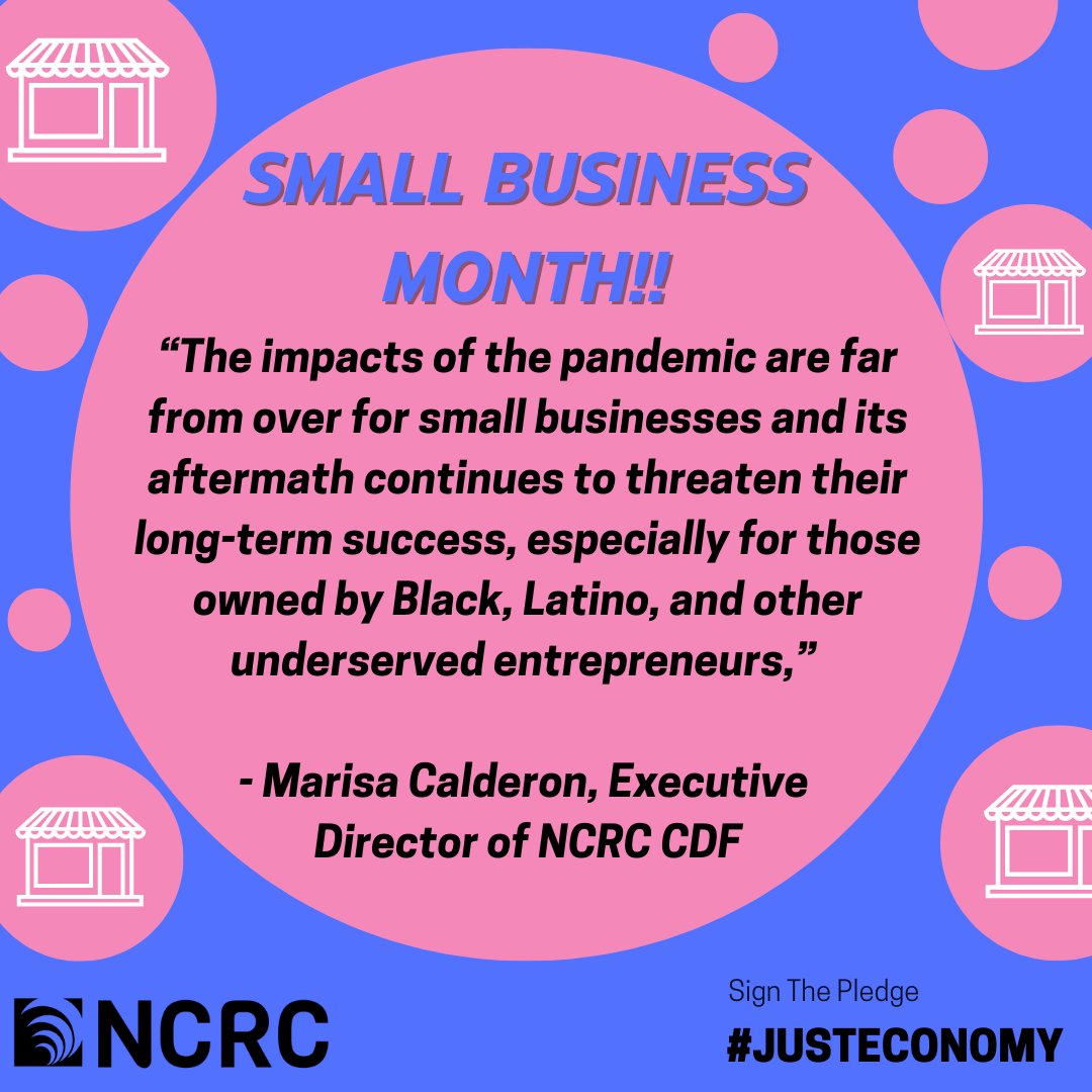 Every business deserves a fair chance to create wealth and succeed! Which is why at NCRC we provide small businesses with funding, training and technical assistance. By supporting small businesses, we can empower individuals. Sign the #JustEconomy Pledge! hubs.ly/Q01R2p9s0