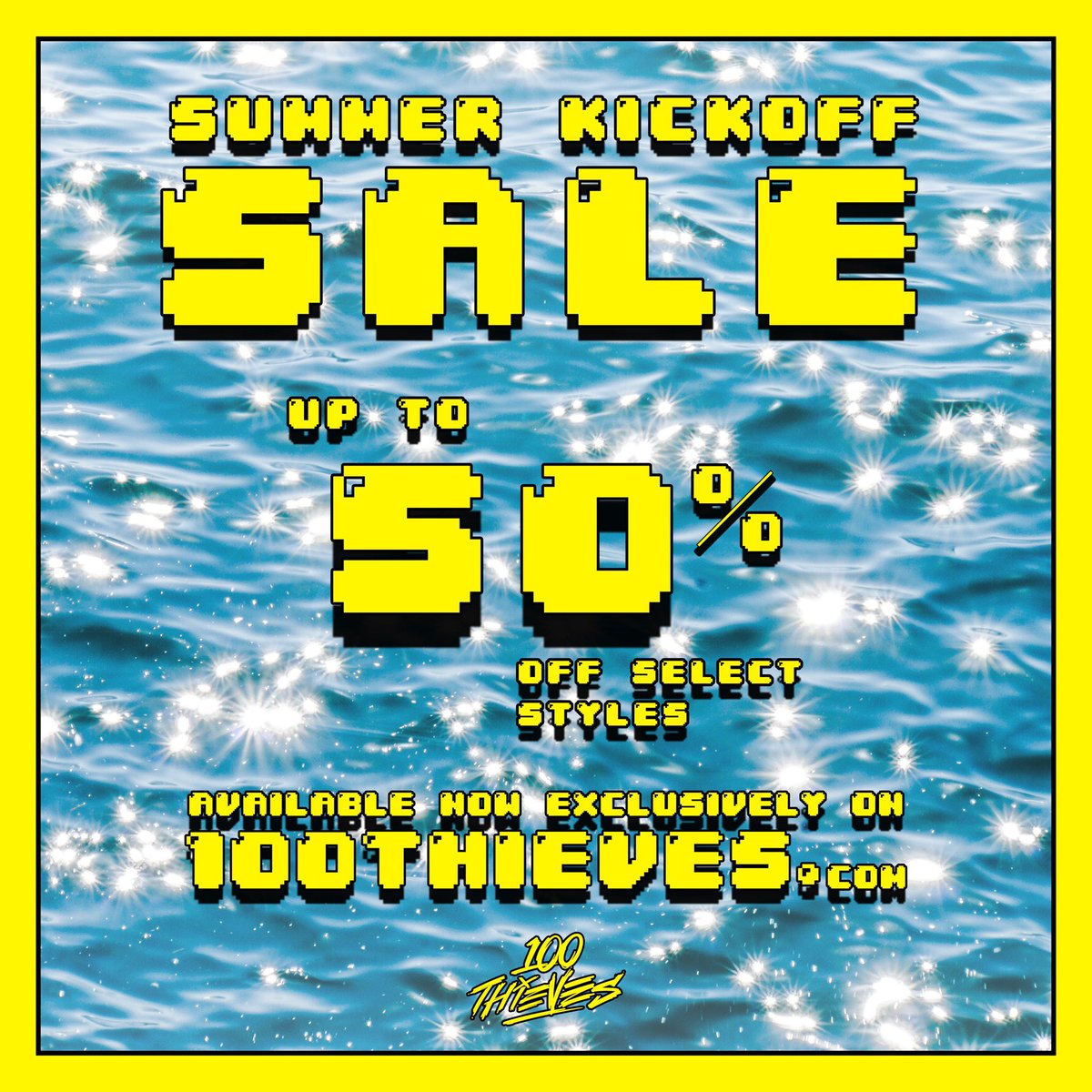 100 Thieves on X: We are excited to announce our biggest sale! The Summer  '23 Sale launches today with select styles up to 50% OFF. Ends 5/29.    / X