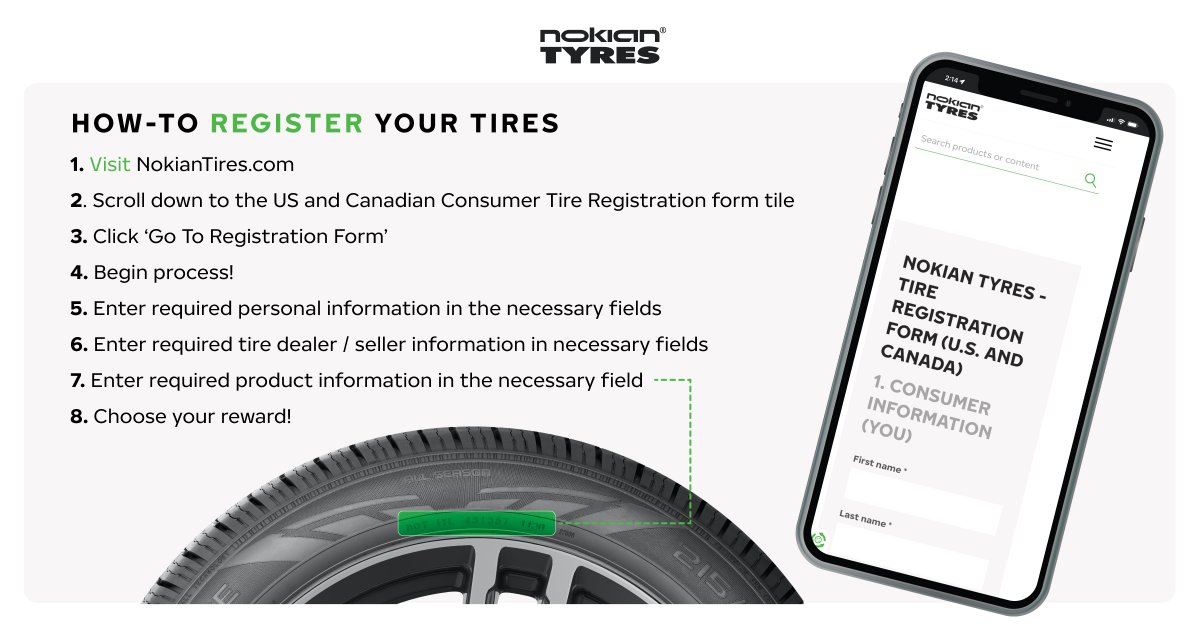 NokianTyresNA's tweet photo. #TireTip

Prior to installing your new tires, make sure your tire shop records the DOT codes from the set. Don't forget to register your Nokian Tyres products for that added peace of mind.

https://t.co/M36a1Ey2aV

#registernow https://t.co/oz6ruIh112