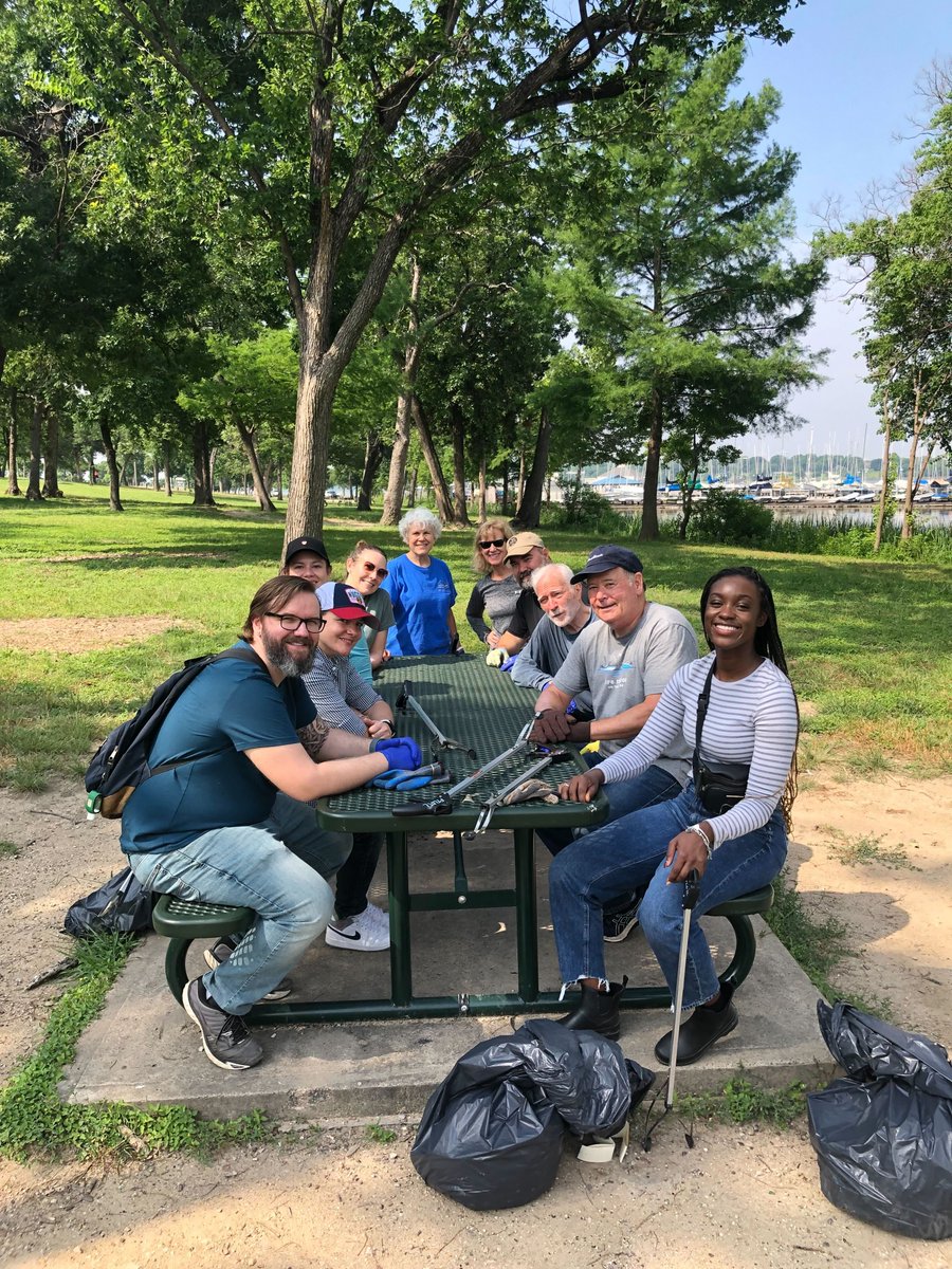 Starting the day off right ☀️ Our team spent the morning sprucing up a well-known gem in our community—White Rock Lake! #volunteering #community #WELLIntoTheFuture