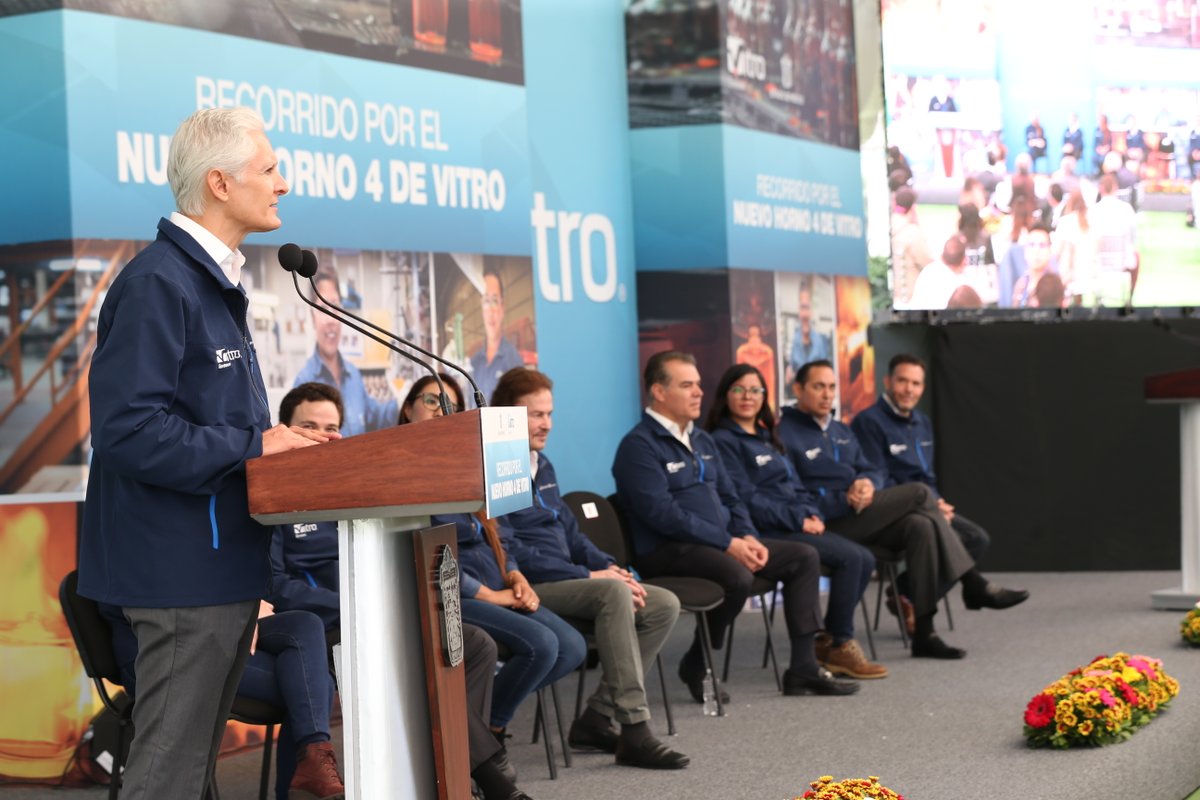 Nos dio mucho gusto acompañar a Vitro en el inicio de operaciones de la ampliación de su planta en #Toluca, en la cual invirtieron más de 1,400 millones de pesos. Agradecemos su confianza en el Edoméx.