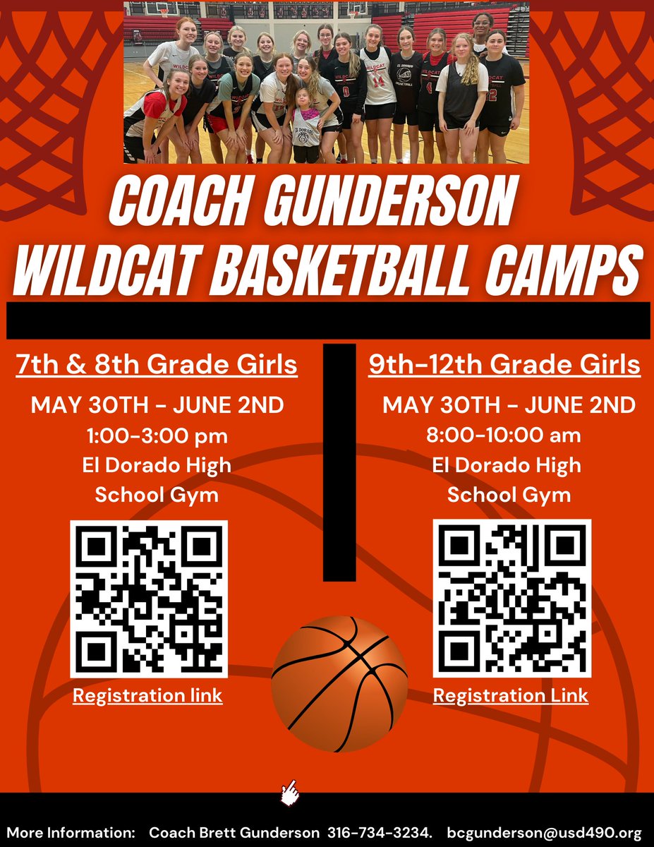 We are looking forward to next week &amp; our basketball camps! Below are the QR codes for sign ups!  See you all next week! #PartofthePride