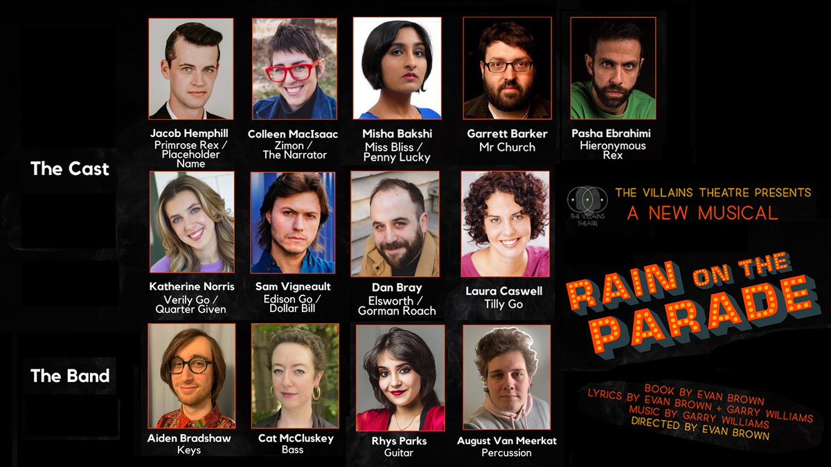 I’m in a NEW MUSICAL!! 

This summer I’m in Rain on the Parade with the @VillainsTheatre on the Neptune Scotiabank Stage!

villainstheatre.com/past-productio… you can buy tickets here (PWYC) OR sign up for a link to a FREE LIVESTREAM!!