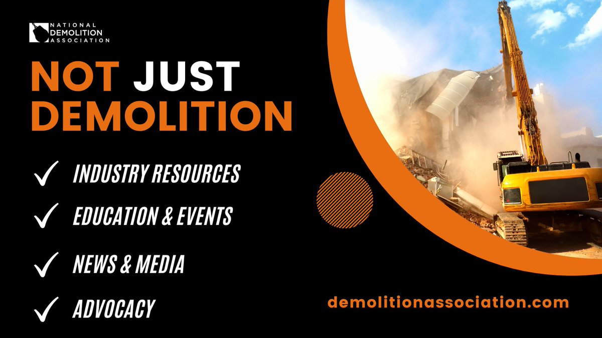 NDAmakingway's tweet image. NDA offers a variety of learning opportunities that fit your demolition education needs. Visit our events page to see upcoming chances for you to connect and engage with us. demolitionassociation.com/Education-Even… #DemolitionEvents #DemolitionExperts #NotJustDemolition