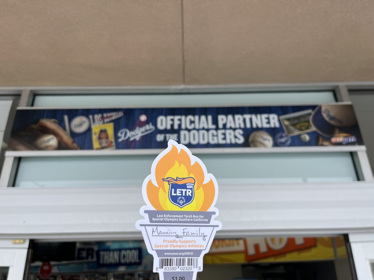 Day 24 ✅ (Long Beach, CA) - #ARCO ampm is “Official Partner of the @Dodgers” & proud supporter of @SOSoCal. The #InclusionRevolution of @SpecialOlympics appreciates our #FuelTheFlame 🔥 campaign with @MarathonPetroCo! #WeAreSOSC #SpecialOlympics #ChooseToInclude #LETR4SOSC