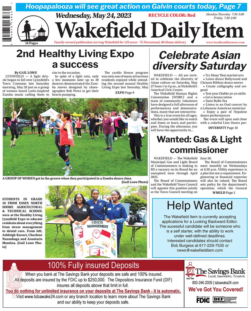 Wakefield Daily Item on Twitter "Today's front page https