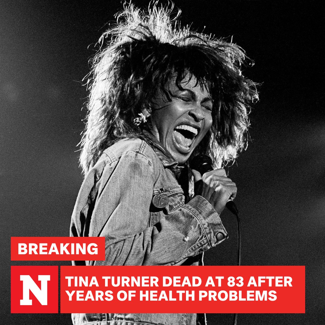Newsweek's tweet photo. BREAKING: "Queen of Rock" Tina Turner is dead at age 83.

Read more: https://t.co/sngApLATiY https://t.co/gxb4t6rN4C