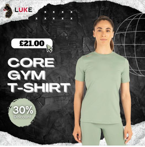Core Gym T-shirt just at £21.00!
Check now.

tidd.ly/3pYJK85

#gymtshirt #coretshirt #gymcore #gymtshirts #Luke #shopnowonline #ukclothing #GreatDealsForYou #tshirtstyle #trending #london #dealsdealsdeals #ukproducts #ukgym #ukhealth