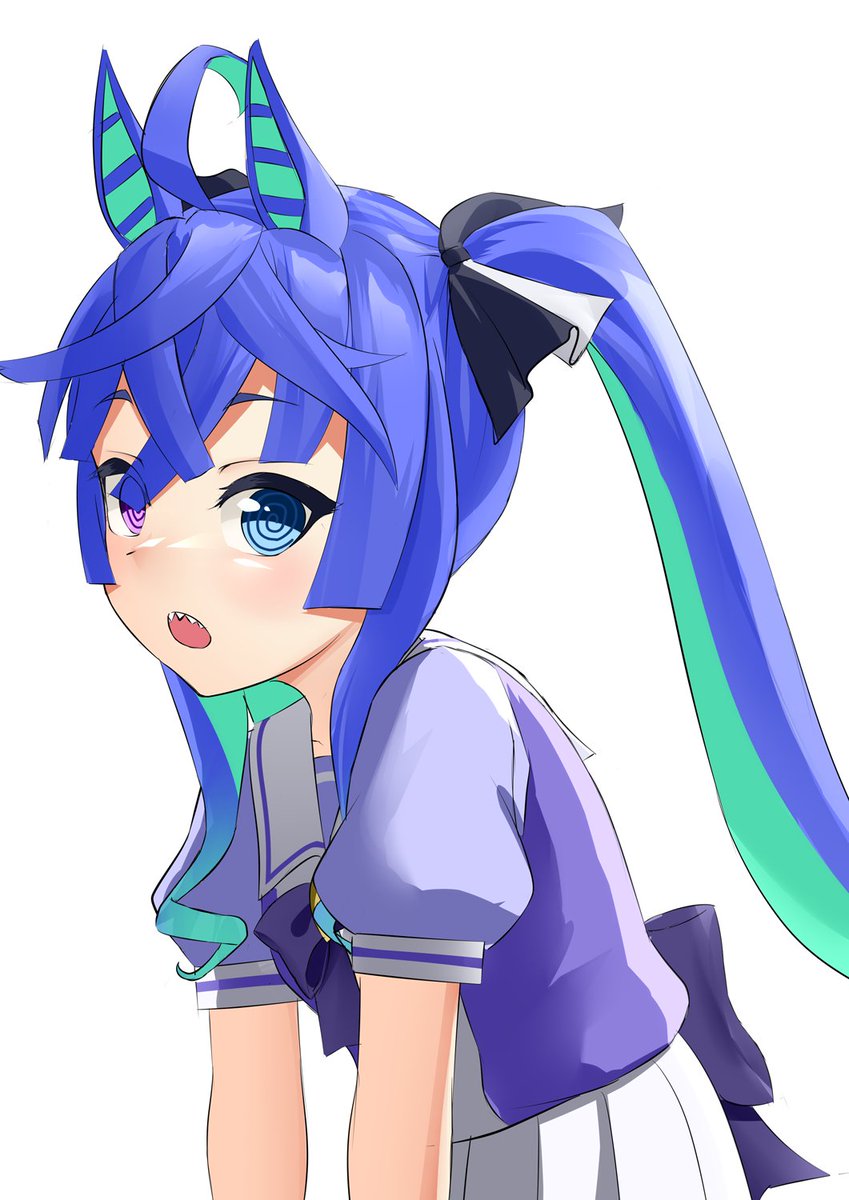 ツインターボ(ウマ娘) 「毎日ガチャ36 「ふぇ? 呼んだ?」 #ウマ娘 #ツインターボ」|鴉烏〜アオ〜＠お絵描きのイラスト