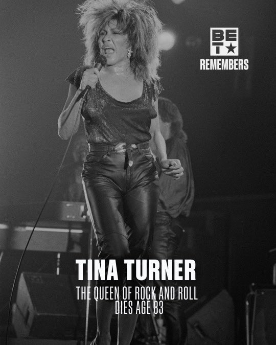 “You asked me if I ever stood up for anything. Yeah, I stood up for my life.' Legendary rock and soul singer, Tina Turner, passes at the age of 83. We are thankful for her contributions to the industry and pushing through boundaries and barriers. #BETRemembers #TinaTurner
