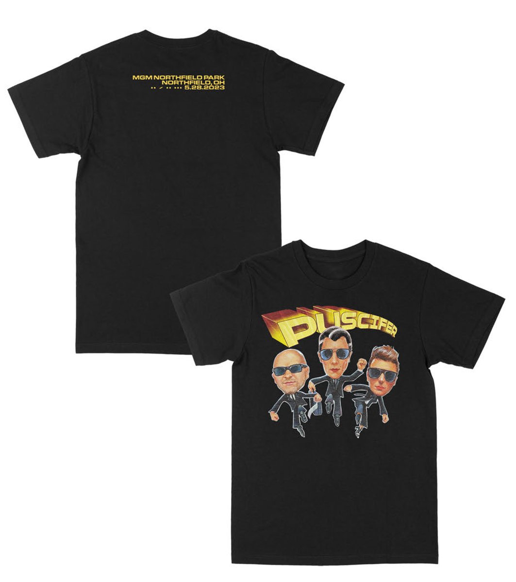 puscifer's tweet image. Tonight's poster for Northfield (OH) by Jon Wilcox. Ltd ed of 170 regular &amp;amp; 25 foil, the poster will be at the merch booth, w/ some signed by the band. Tonight's ER vinyl variant (50 copies) &amp;amp; show tee will also be at the merch booth. #puscifer @mjkeenan @carinaround #matmitchell