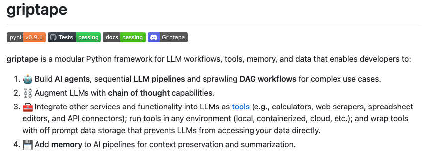 #GenerativeAI will change the way we live + work. To unlock its power in the future of work, enterprises need to be able to securely use LLMs. Pumped to announce our investment in Griptape, an open source app-building framework built for enterprise. bit.ly/4356Toa