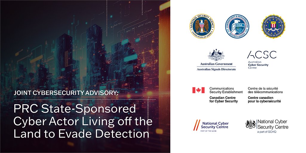 ARCHIVED: Jen Easterly (@cisajen) on Twitter photo 🚨With our partners <a href="/NSACyber/">NSA Cyber</a>, <a href="/FBI/">FBI</a>, <a href="/CyberGovAu/">Australian Cyber Security Centre</a>, @Cybercentre_ca, <a href="/NCSC/">NCSC UK</a>, & NCSC New Zealand, we urge all organizations—especially critical infrastructure owners & operators—to read this Joint Advisory & mitigate your risk to PRC malicious cyber activity: go.dhs.gov/48u 🚨With our partners <a href="/NSACyber/">NSA Cyber</a>, <a href="/FBI/">FBI</a>, <a href="/CyberGovAu/">Australian Cyber Security Centre</a>, @Cybercentre_ca, <a href="/NCSC/">NCSC UK</a>, & NCSC New Zealand, we urge all organizations—especially critical infrastructure owners & operators—to read this Joint Advisory & mitigate your risk to PRC malicious cyber activity: go.dhs.gov/48u
