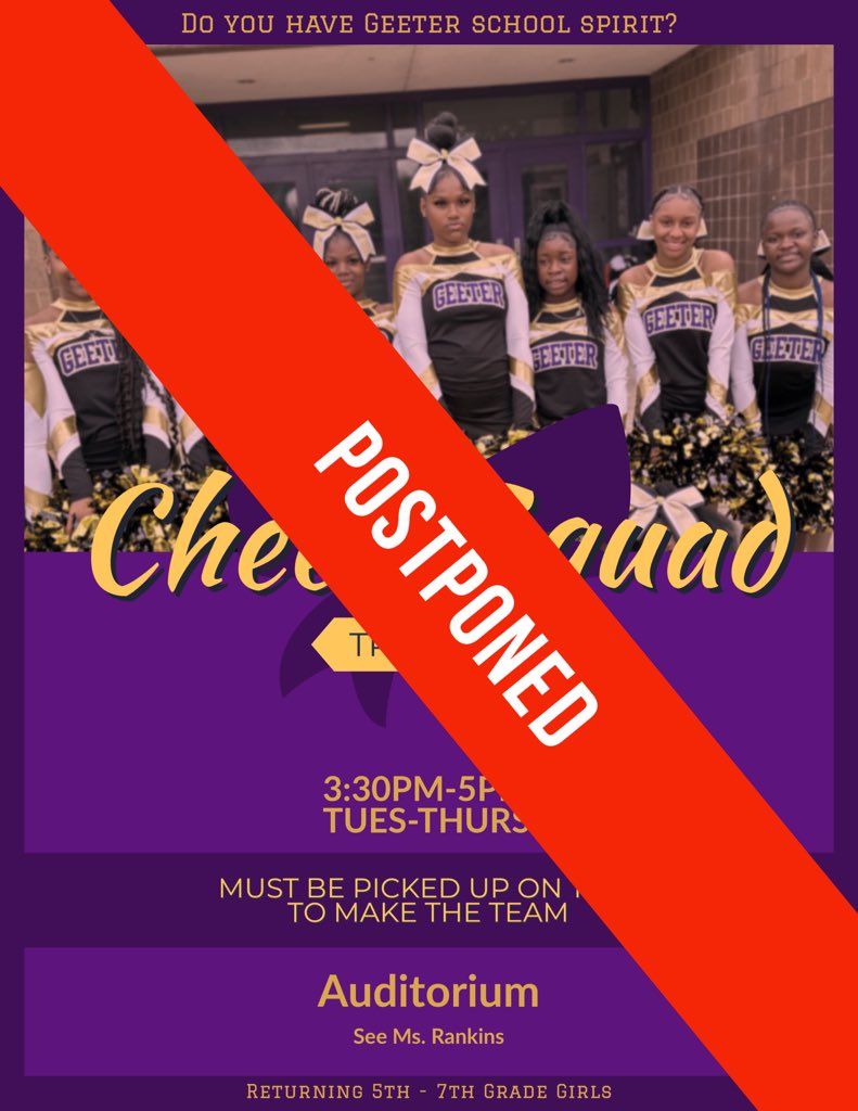 GeeterSchool's tweet image. …July Date TBD.