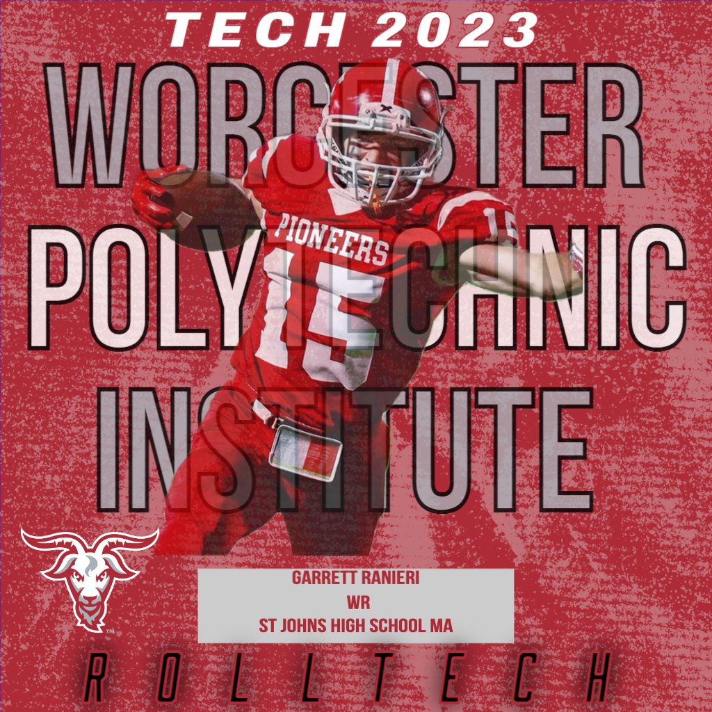 WPI Football (@wpifootball) on Twitter photo Welcome to the WPI Football Family!
🧱Garrett Ranieri
🏈 Wide Receiver
📍St Johns (Shrewsbury) HS
#Rolltech #brickbybrick #tech2023
<a href="/Garrett_Ranieri/">Garrett Ranieri</a>
<a href="/CoachRobFB/">Chris Robertson</a>
<a href="/CoachHolmes2/">Coach Holmes</a>
<a href="/coachgeenty/">Turner Geenty</a>
@CoachCaseyWPI
<a href="/CoachMKellyWPI/">Coach Kelly</a>
<a href="/CoachDrewLuongo/">Drew Luongo</a> Welcome to the WPI Football Family!
🧱Garrett Ranieri
🏈 Wide Receiver
📍St Johns (Shrewsbury) HS
#Rolltech #brickbybrick #tech2023
<a href="/Garrett_Ranieri/">Garrett Ranieri</a>
<a href="/CoachRobFB/">Chris Robertson</a>
<a href="/CoachHolmes2/">Coach Holmes</a>
<a href="/coachgeenty/">Turner Geenty</a>
@CoachCaseyWPI
<a href="/CoachMKellyWPI/">Coach Kelly</a>
<a href="/CoachDrewLuongo/">Drew Luongo</a>