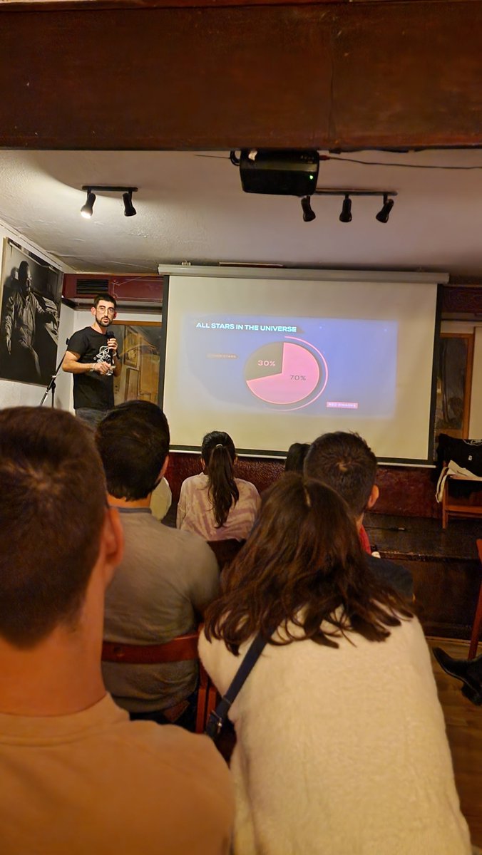 iaa_csic's tweet image. Nuestro @Rooobeeerr nos ha dado una charla increíble sobre telescopios, exoplanetas, enanas rojas, y, especialmente, sobre la posibilidad de la existencia de alienssss 👽

Un cierre de 10 para el @pintofscienceES en @tertuliagranada 

#Pint23ES #Pint23Gr