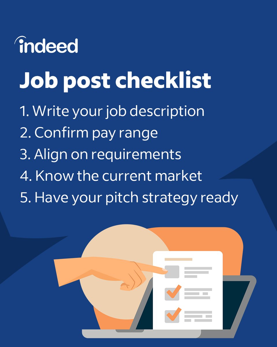 Ready to hire? Get free job post templates and read the full checklist here:indeedhi.re/3ox92tJ