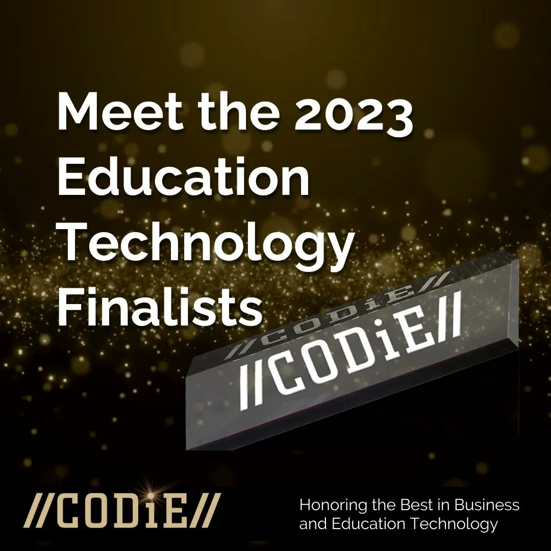 Congratulations to all the finalists of the 38th annual SIIA @CODiEAwards! We would like to give a shout-out to our friends @allherek12, @brainpop @eDynamicLearn, @ed_rethink, @HMHCo, @IXLLearning @MHEducation for making this years list! Learn more now! buff.ly/43eyQt7