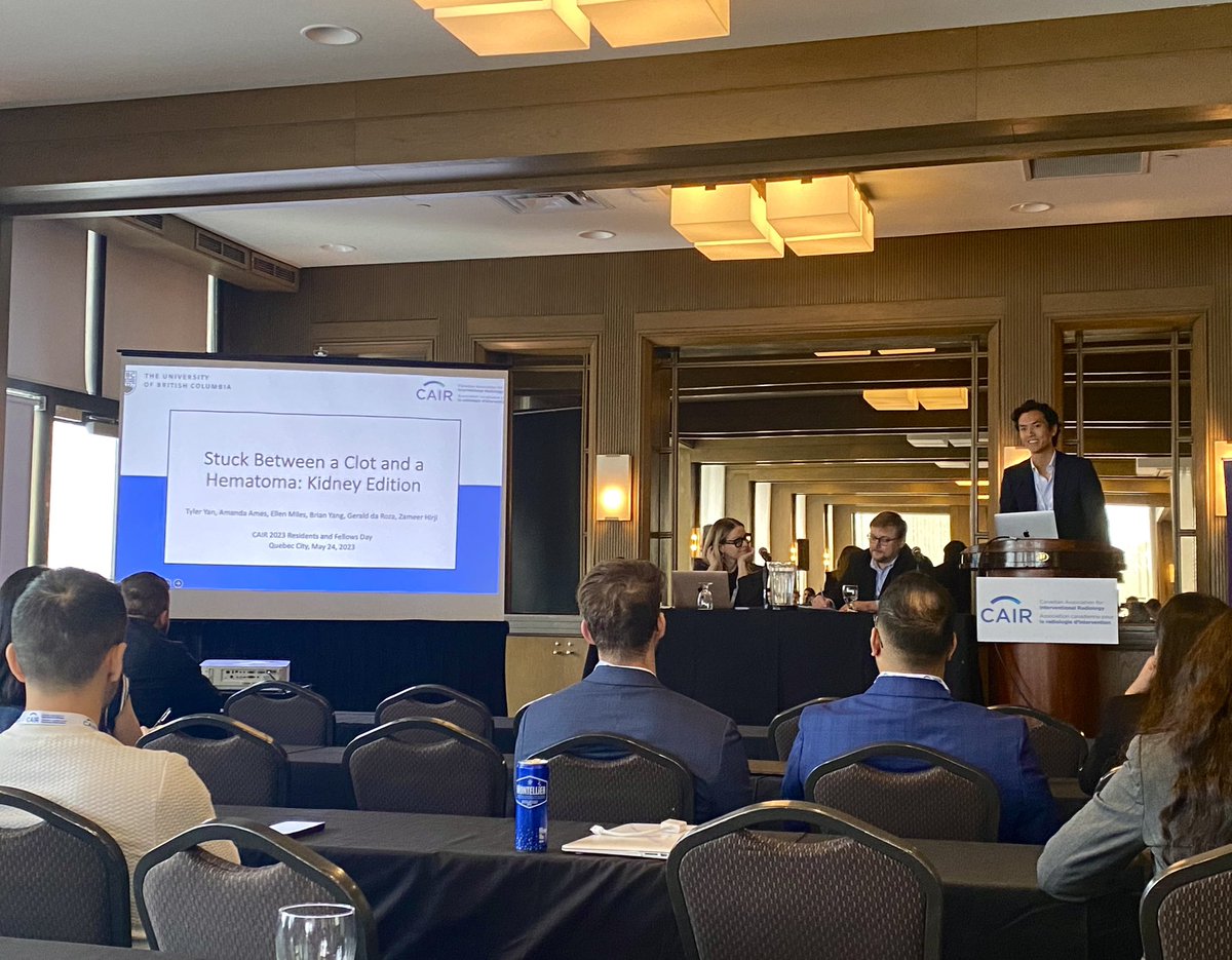 A pleasure to speak at the @CAIRweb Residents and Fellows Day about thrombectomy for renal vein tumor thrombus #RFD23 #InterventionalRadiology #MedEd