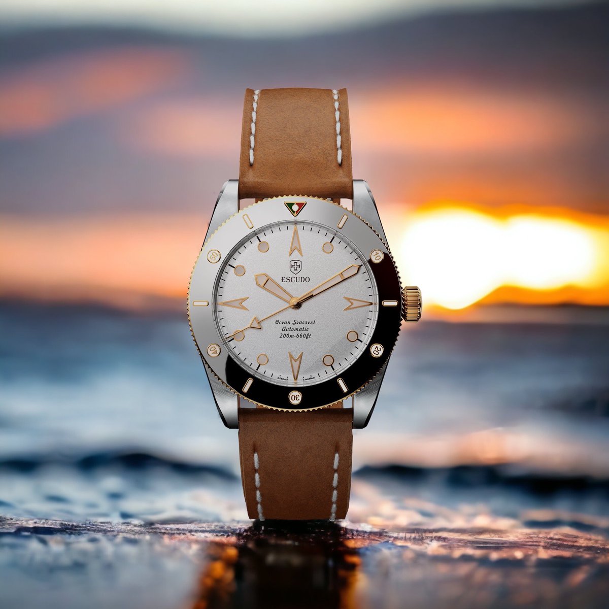 Headed for new horizons–the Ocean Seacrest.

We at Escudo did not just want to build any watch, rather we wanted to build timepieces that are as timeless as the very stories that inspired their creation. 

#EscudoWatches #OceanSeacrest #luxury #dive #watch #silver #rose