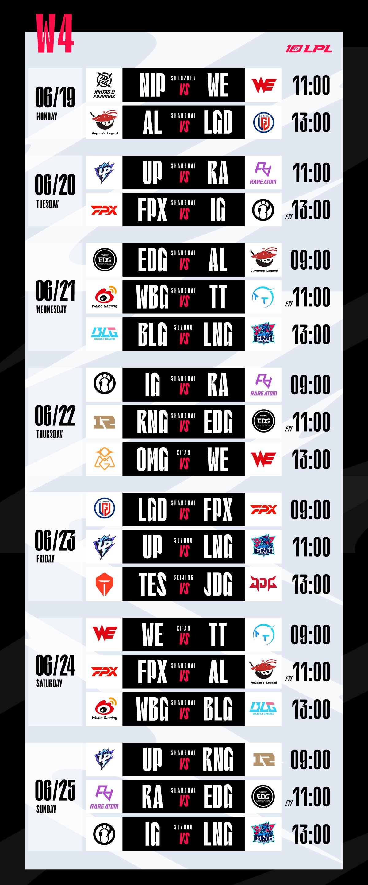 LPL on Twitter "🚨 The 2023 LPL Summer Split Regular Season Schedule