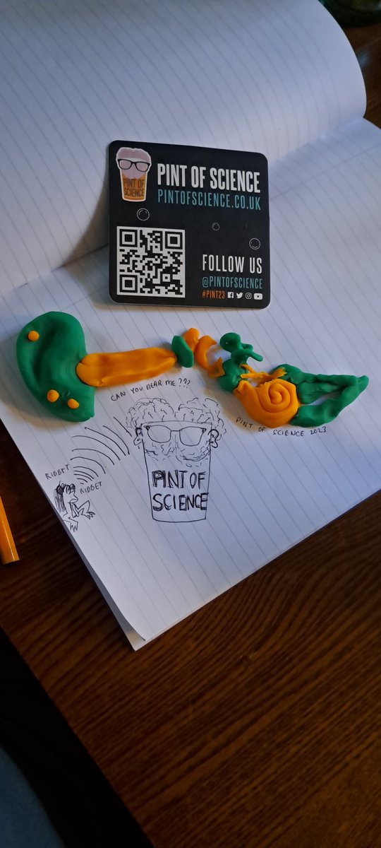 Guess who spent an unreasonable amount of time making an auditory system out of play doh?

Great time at #Pint23 tonight with @LipovsekLab @El_Martelletti!
@pintofscience
