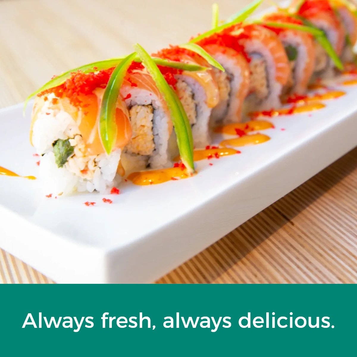 THESushiGarden's tweet photo. Handcrafted and made to order, our dishes are sure to hit the spot! Stop by and satisfy all of your sushi cravings today. https://t.co/7uMwB4i8LT