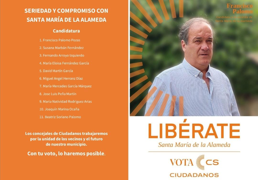 ¡¡ Vota Ciudadanos Santa María de la Alameda y LIBÉRATE !!