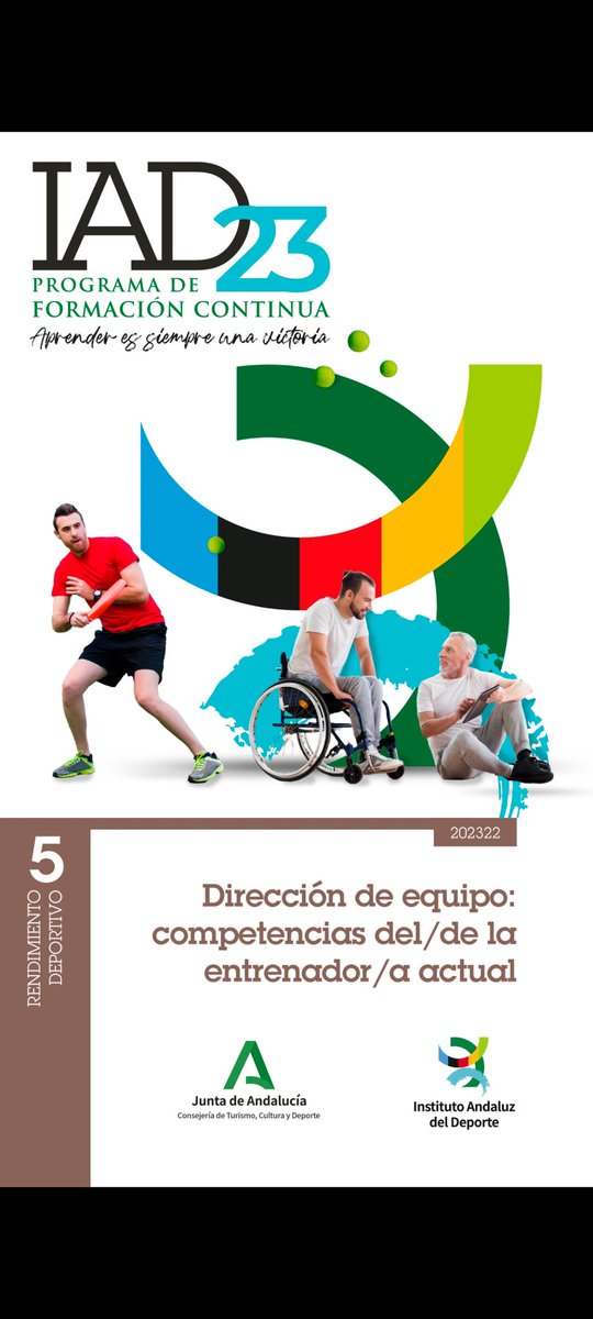 Imposible perderse esta formación. Gracias al Instituto Andaluz del Deporte, contamos con los mejores entrenadores/as en el ámbito deportivo. Más info en juntadeandalucia.es/organismos/tur…