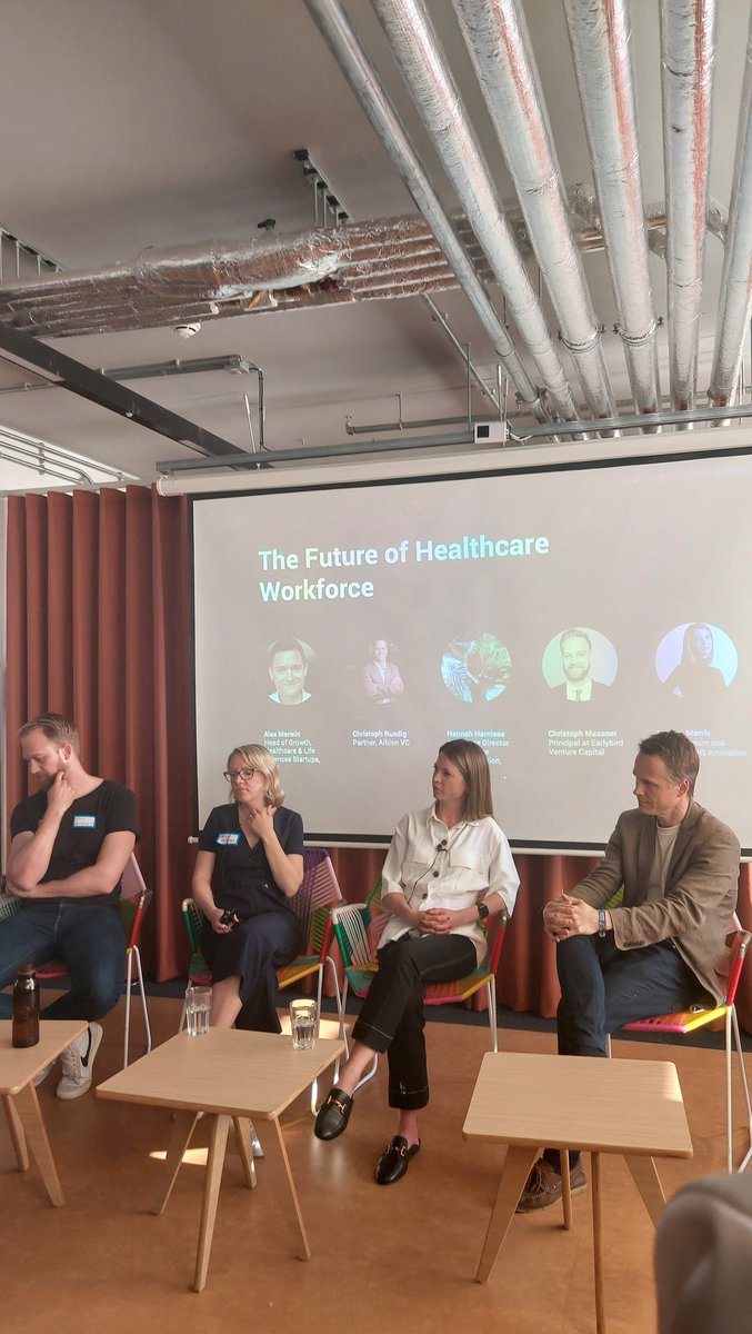 Old skool networking event this evening hosted by <a href="/AWSstartups/">AWS Startups</a> and <a href="/Wayra/">Wayra</a> - thanks for helping connect digital health startups to funders and industry leaders. So much energy and talent in the room! #HealthTech