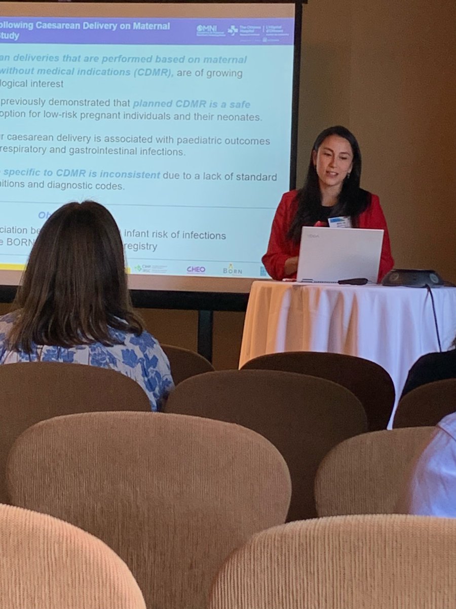 Day 1 #CNRPM2023 @CNPRMadmin Recap 👏On poster presenters: Dr. Malia Murphy, “Risk of Infant Infections following Cesarean Delivery on Maternal Request: a Population-based Cohort Study”.