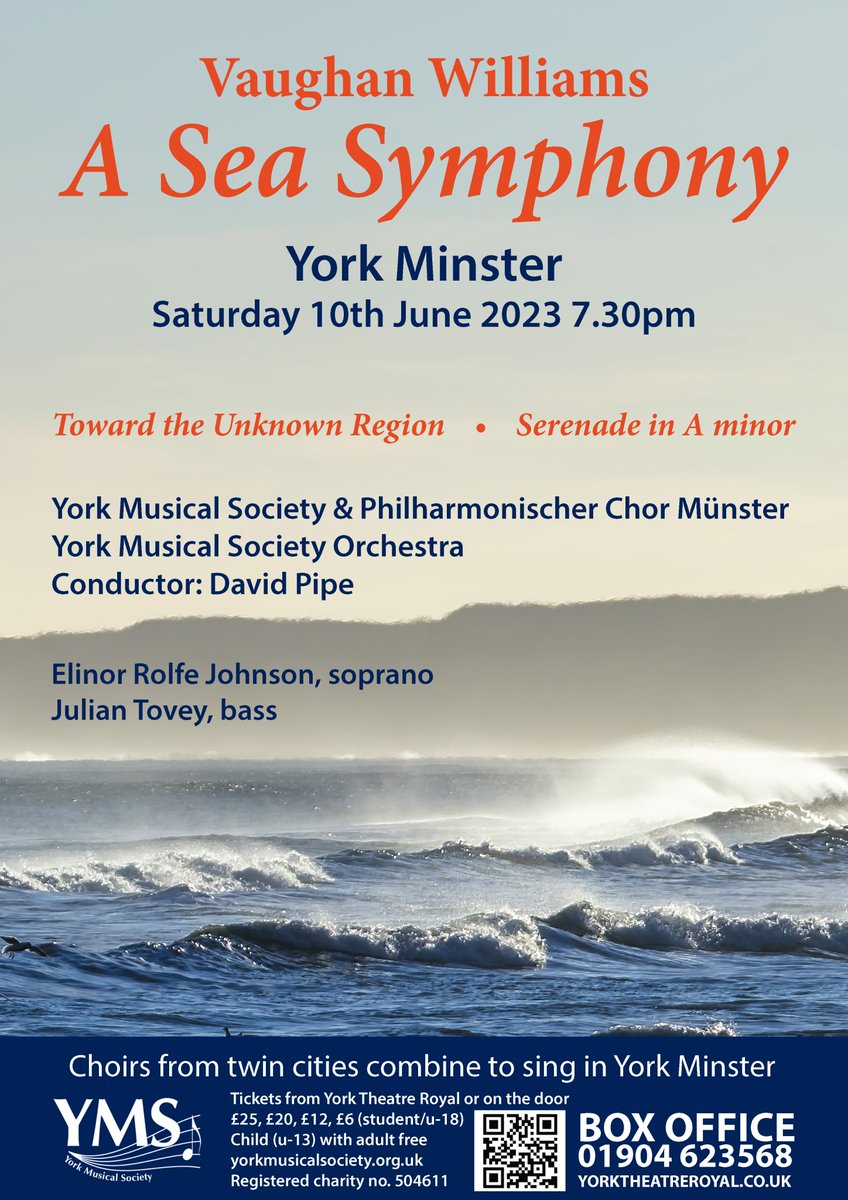 yms_uk's tweet photo. Our big concert coming up soon: Vaughan Williams's A Sea Symphony, plus Toward the Unknown Region, plus Serenade in A minor
YMS and our friends from Münster, the Philharmonischer Chor🥰
making a c.200-strong choir! 🎶🎶🎶
York Minster 10 June 7.30 👏👏👏
https://t.co/aSA5In1s6z https://t.co/txhaL4J2IP