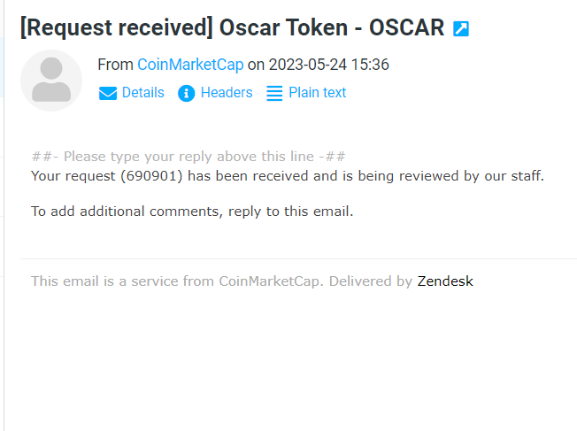 We are excited to announce that we have applied [ID:690901] to be listed on
<a href="/coinmarketcap/">CoinMarketCap</a>. 
#OscarToken #NewHYPE