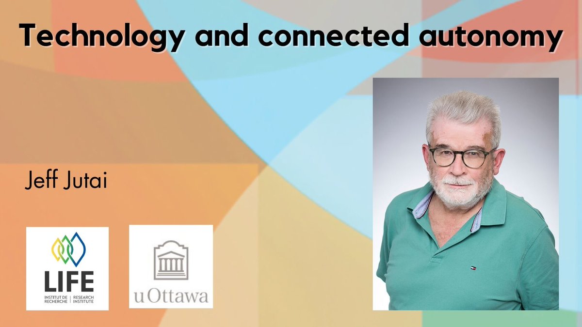 uOttawaLRI's tweet photo. Contributor Spotlight: Read @uOttawa's @JeffreyJutai's chapter 'Technology and connected autonomy' in 'Well-being In Later Life: The Notion of Connected Autonomy'. Order it now: https://t.co/yQ4pKC7p3e https://t.co/xSHtPWnbpn