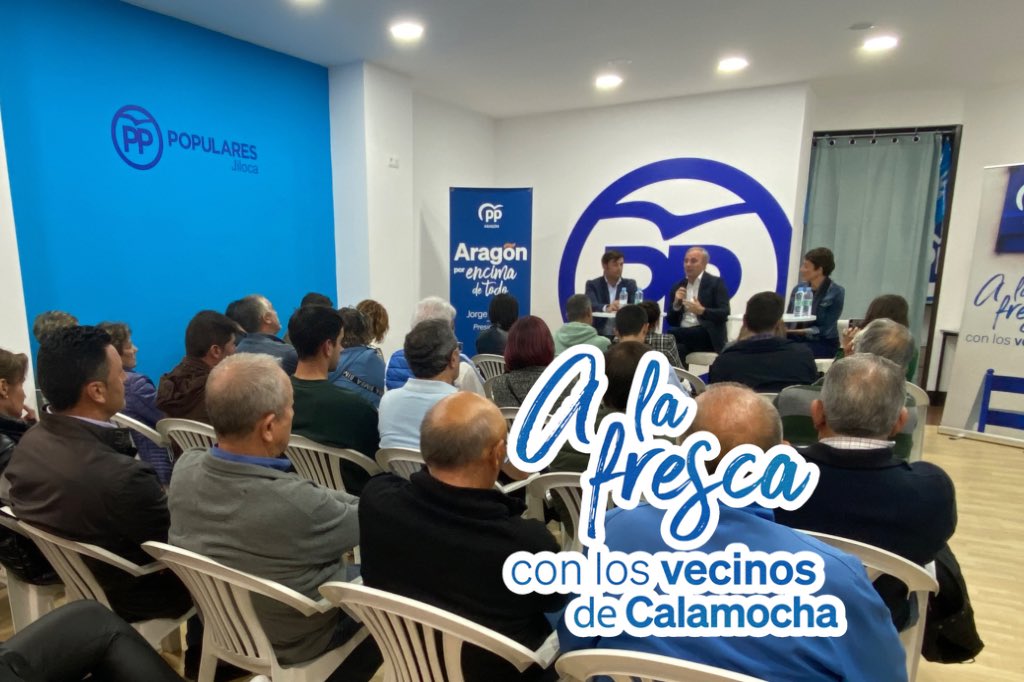 pparagon's tweet photo. 🔵 Que la lluvia no nos impida juntarnos. Trasladamos ‘A la Fresca en Calamocha’ al interior, pero igual de bien acompañados.
#AragonPorEncimaDeTodo
#VotaPP #VotaAzcon https://t.co/GAZ2S2YaMQ
