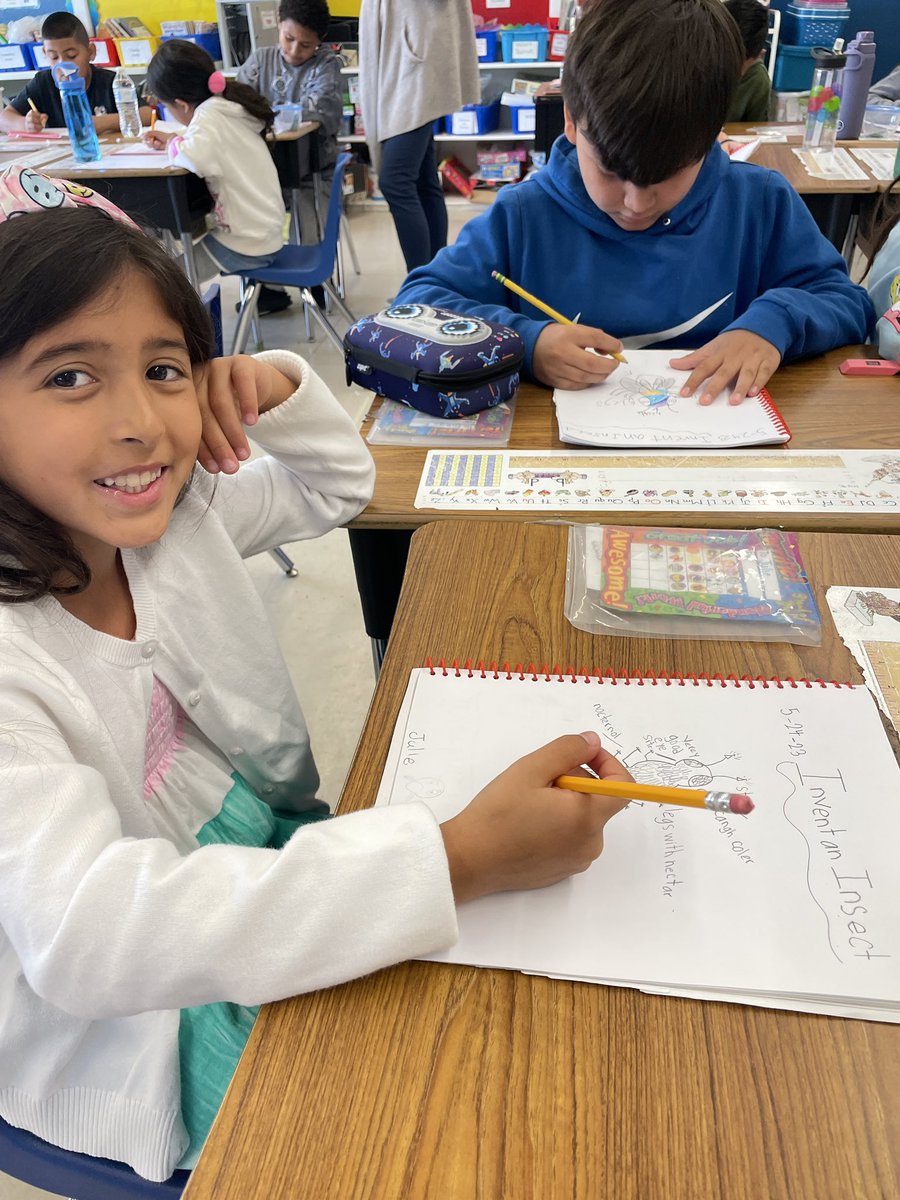 Invent an insect planning day🦋🐝🐞 with grade two students <a href="/GCSD_Gribbin/">GCSD Gribbin School</a> School.